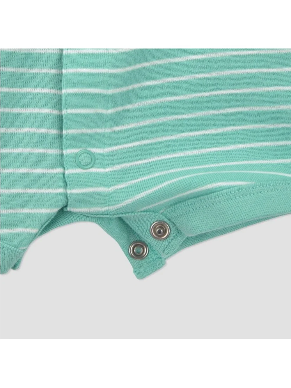 Carter's Mint and White Striped Sleeveless Sleep Romper